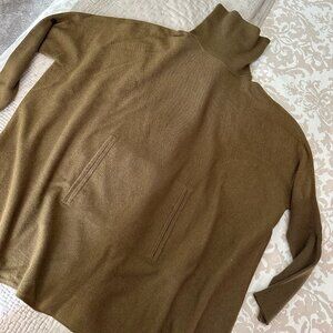 Cashmere and Wool Garnet Hill Oversize Cowl Neck Sweater, Size L.